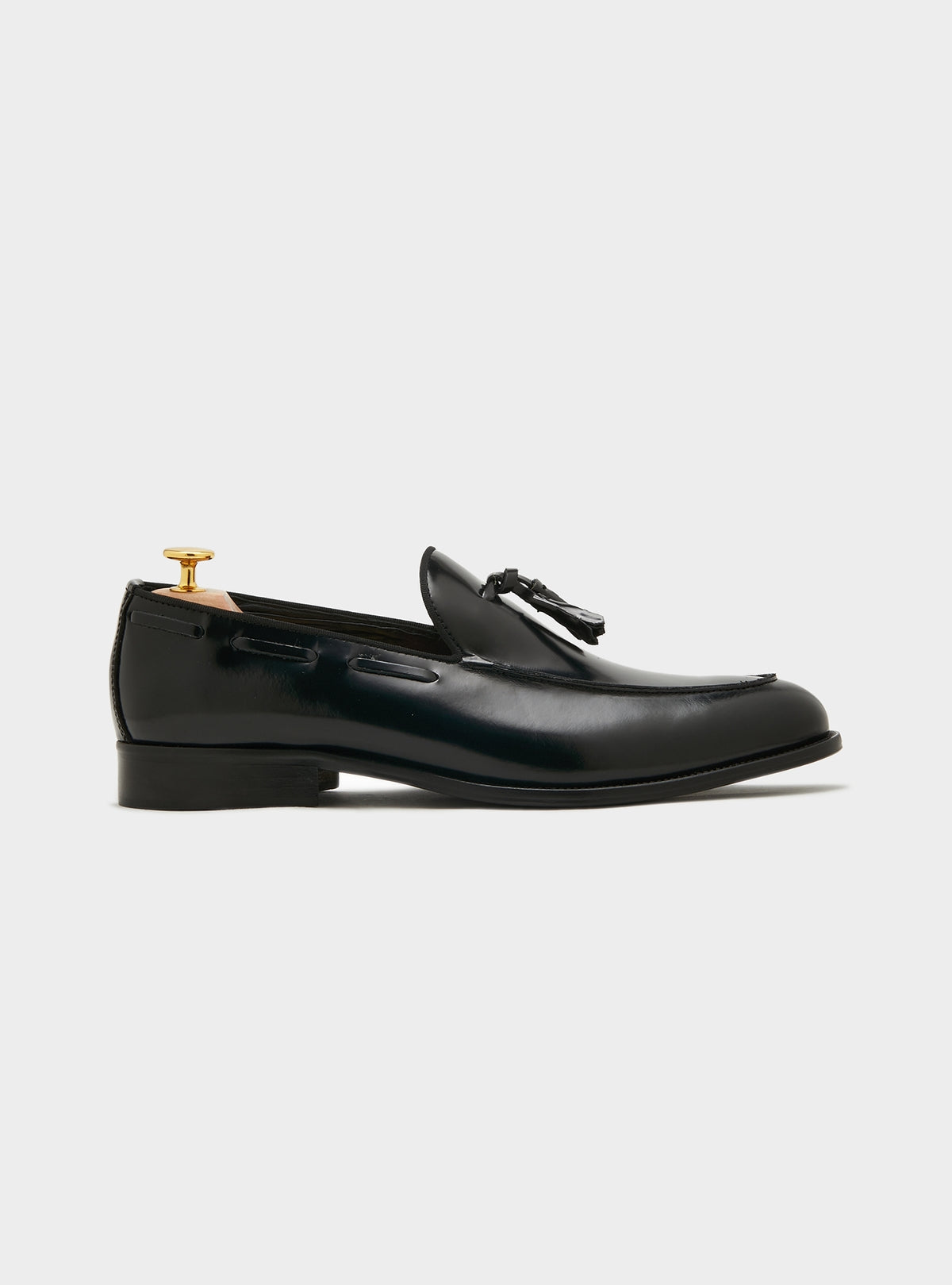 Mocassino in pelle con bon bon