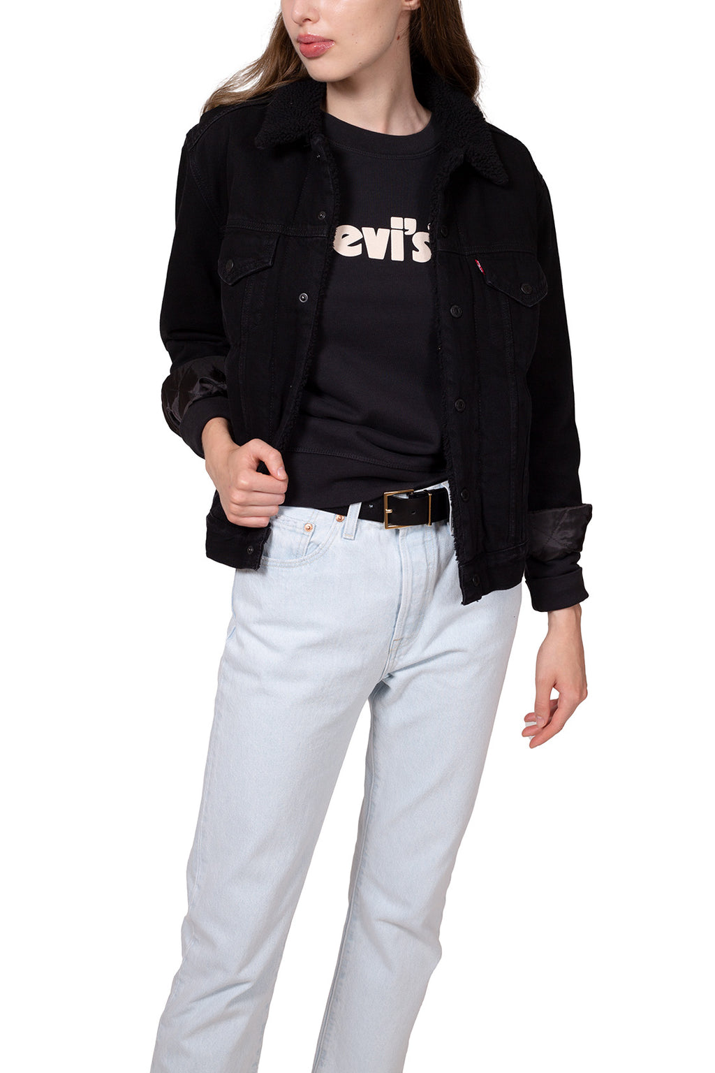 LEVI'S - Felpa donna relaxed girocollo con logo ad effetto gommato-3
