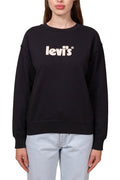 LEVI'S - Felpa donna relaxed girocollo con logo ad effetto gommato-1