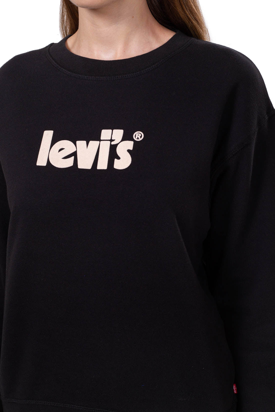 LEVI'S - Felpa donna relaxed girocollo con logo ad effetto gommato-0
