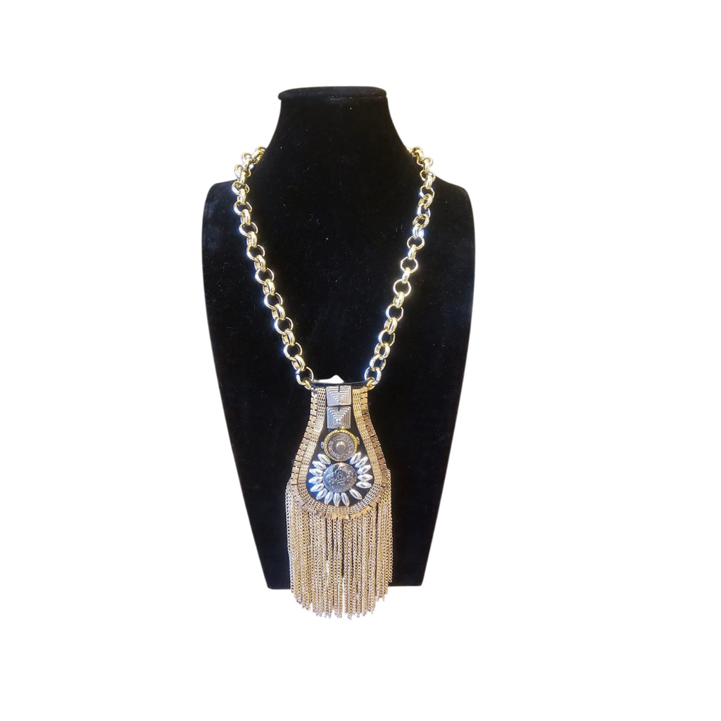 Collana Mannish Calamita Gold Fringe-0