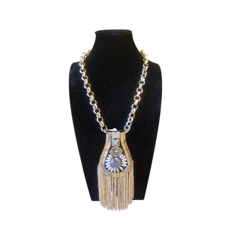 Collana Mannish Calamita Gold Fringe-0