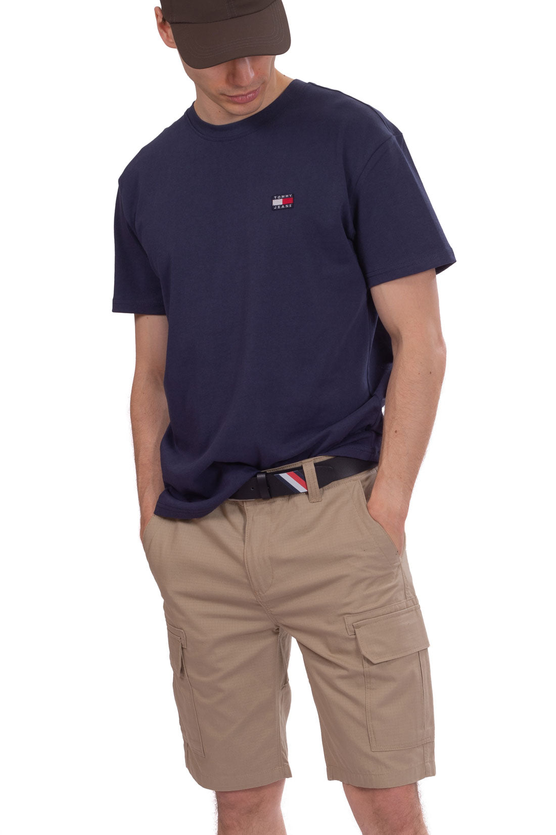 TOMMY JEANS - Men's relaxed T-shirt with logo patch  - Size S-7