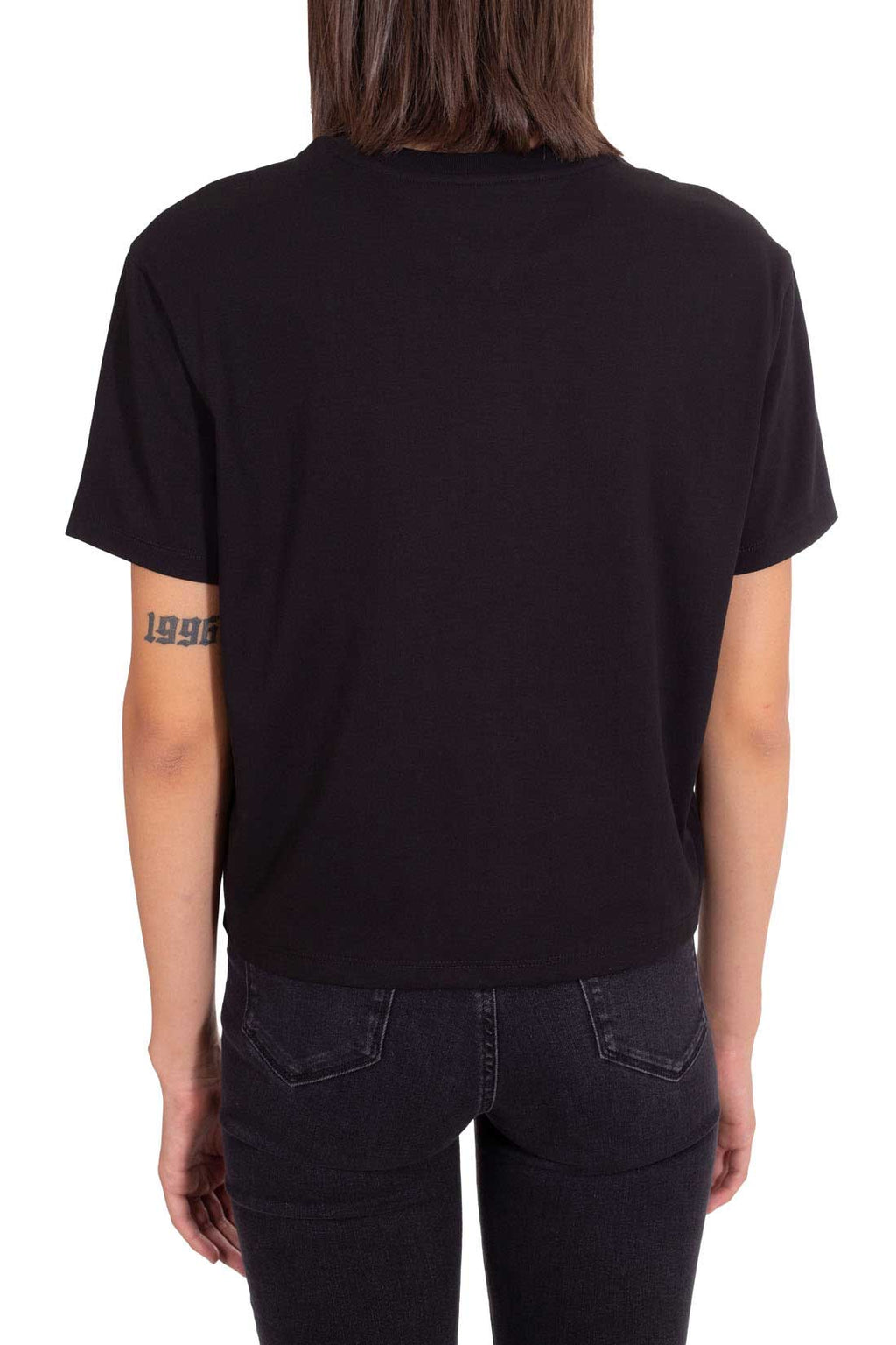 TOMMY JEANS - Women's boxy crop T-shirt with logo patch  - Size S-6