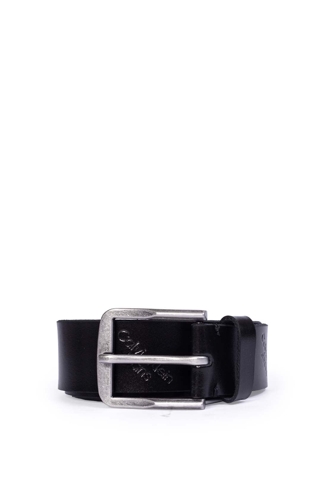 CALVIN KLEIN JEANS - Men's leather logo print belt-2