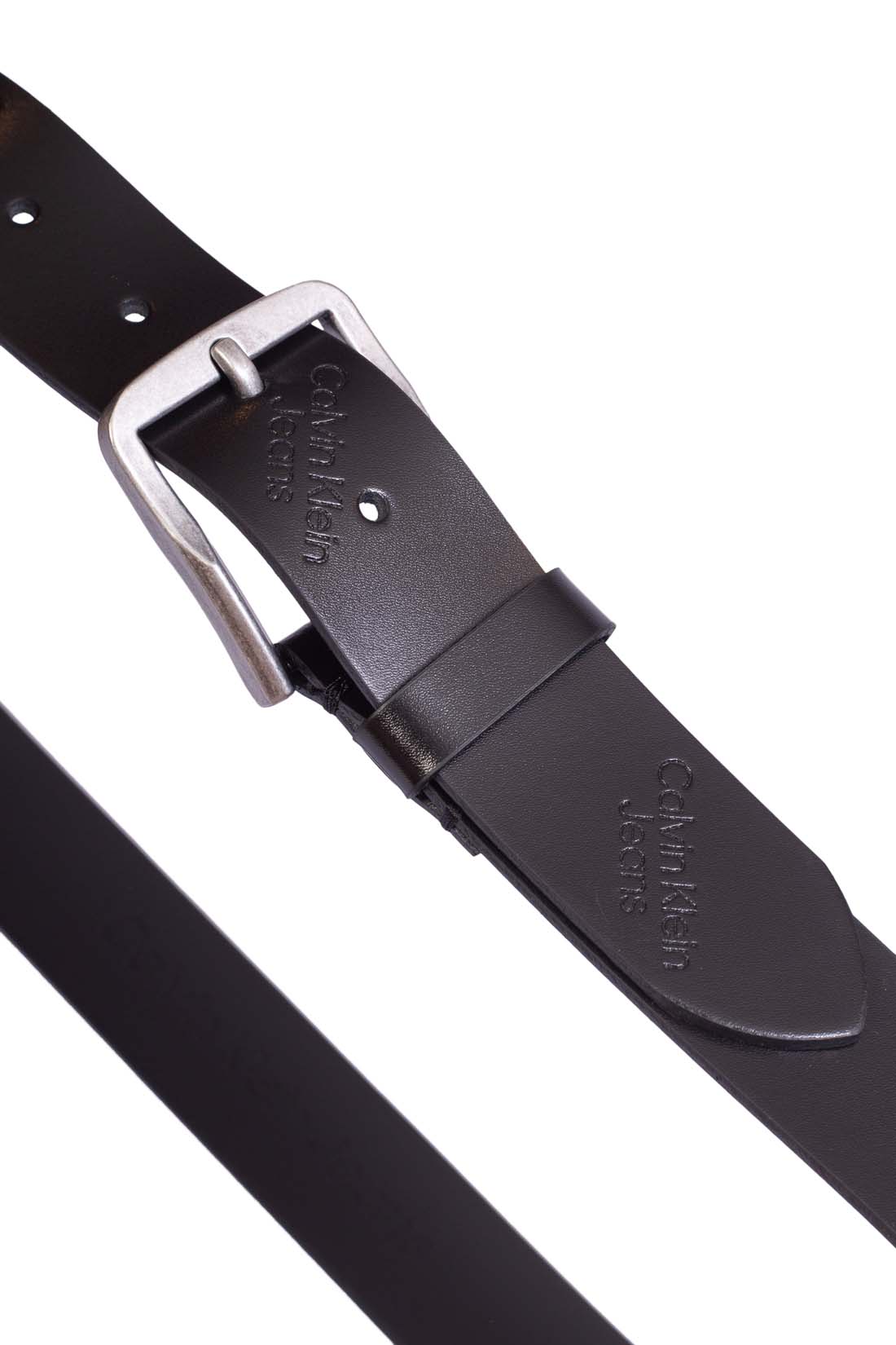 CALVIN KLEIN JEANS - Men's leather logo print belt-1