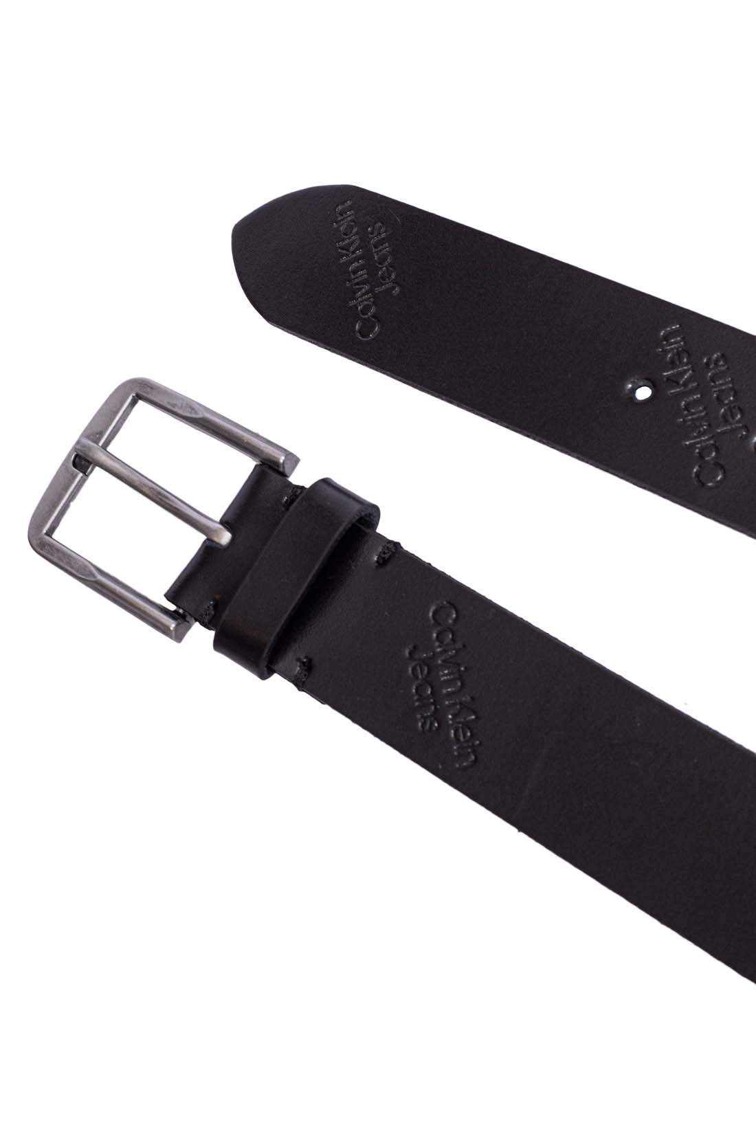 CALVIN KLEIN JEANS - Men's leather logo print belt-9