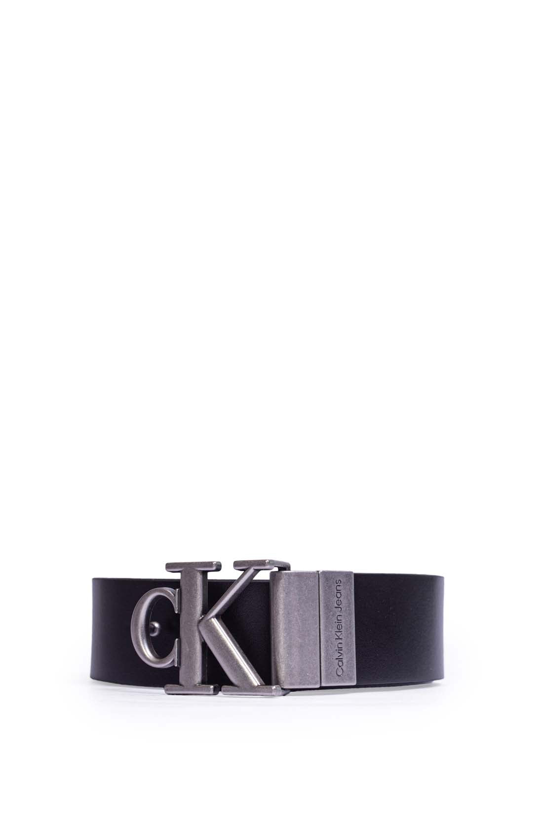 CALVIN KLEIN JEANS - Women's reversible leather logo belt-14
