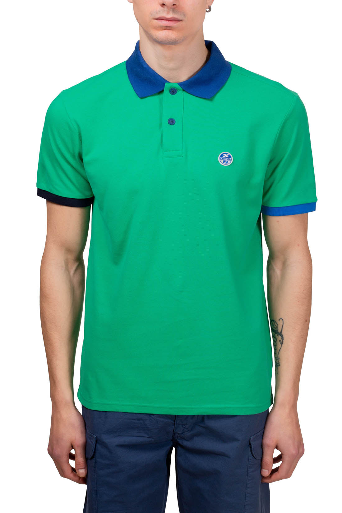 NORTH SAILS - Men's polo shirt with spoken collar  - Size L