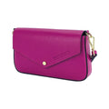 Borsa a Spalla in Vera Pelle Made in Italy — Fucsia