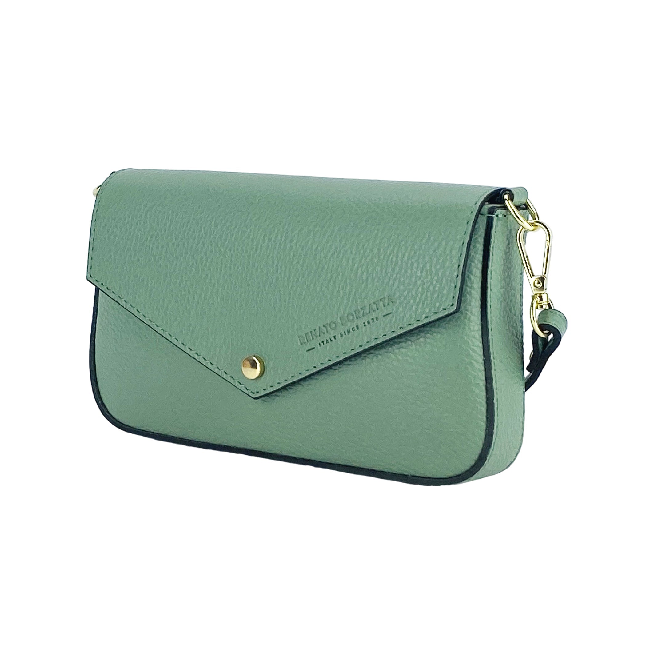 Borsa a Spalla in Vera Pelle Made in Italy — Menta
