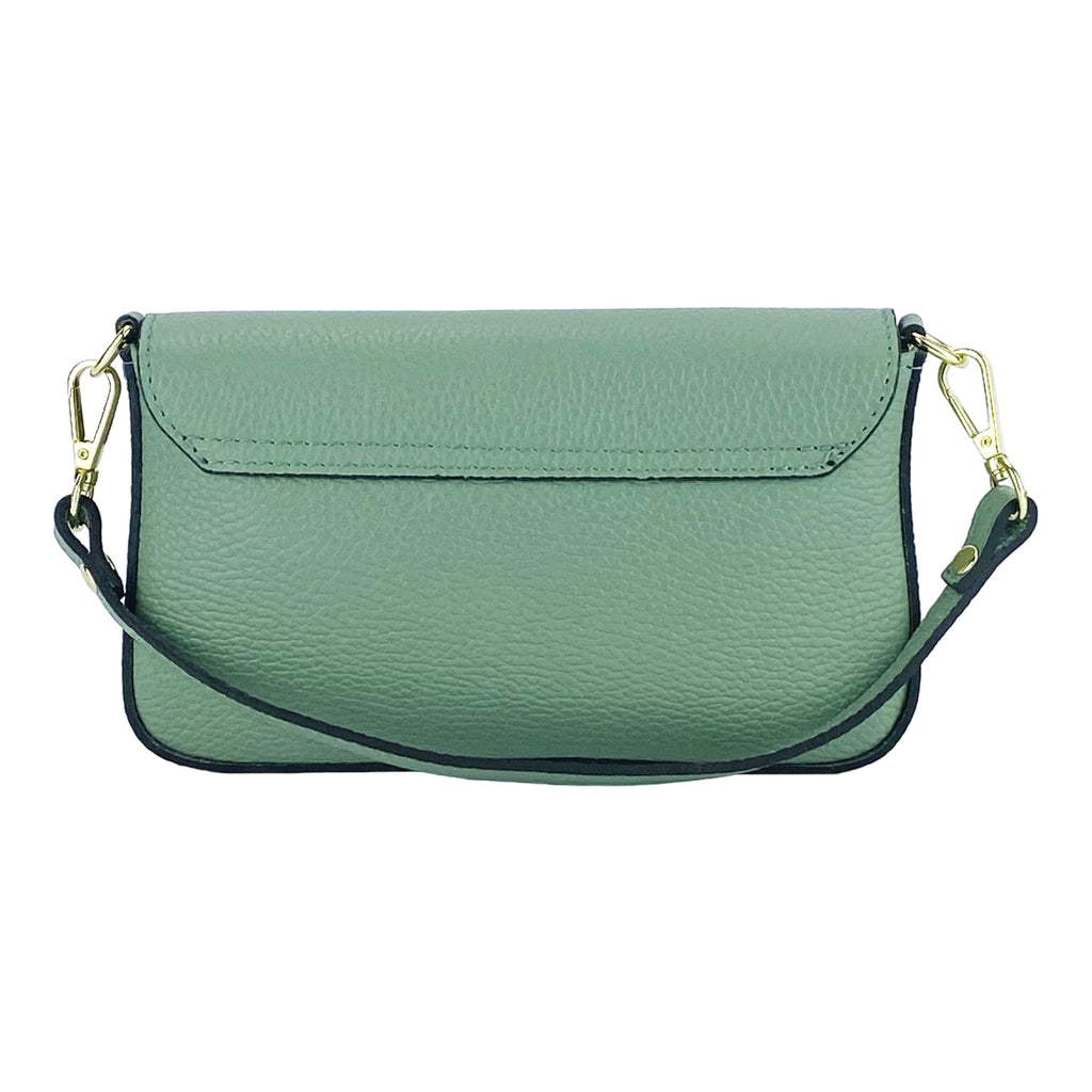 Borsa a Spalla in Vera Pelle Made in Italy — Menta
