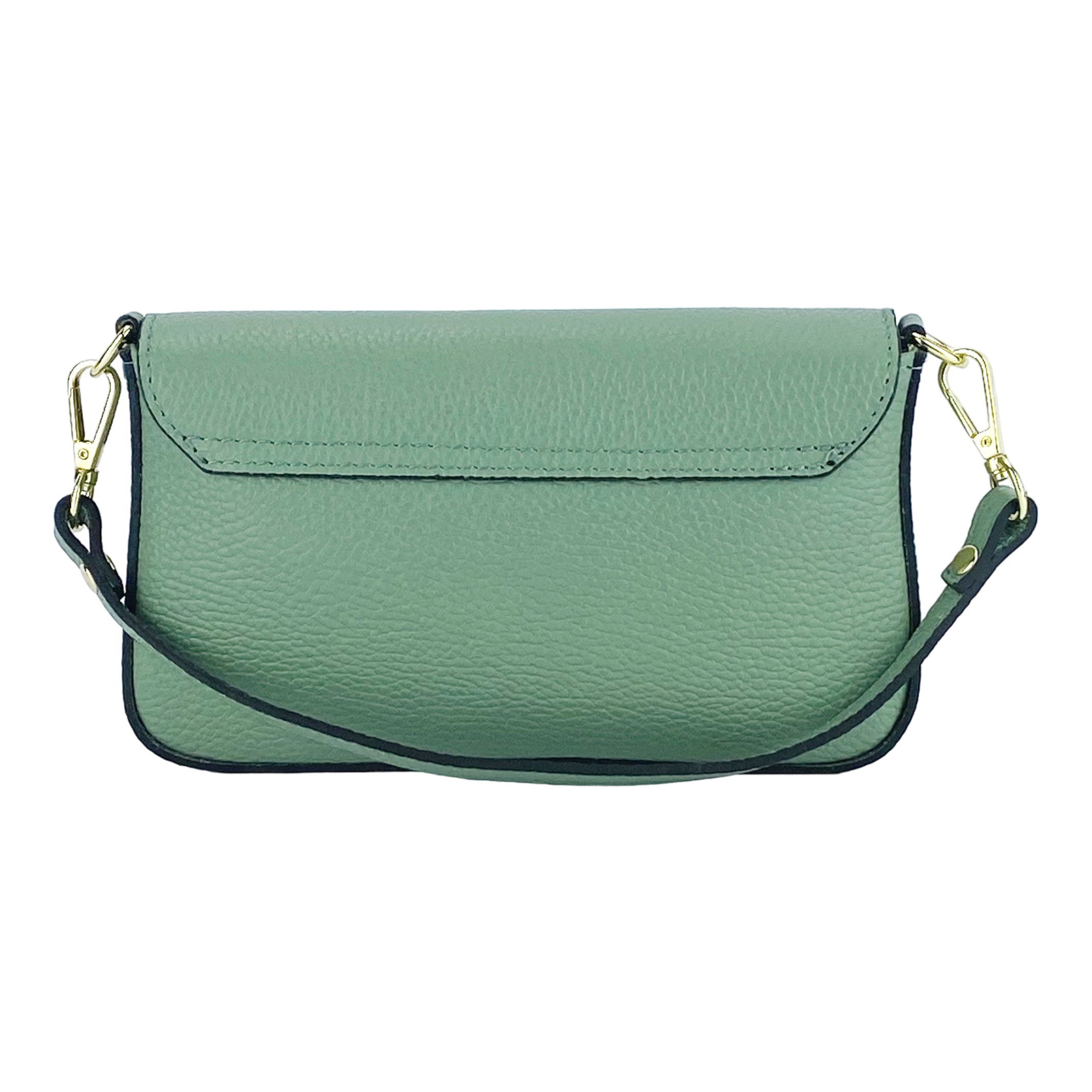 Borsa a Spalla in Vera Pelle Made in Italy — Menta
