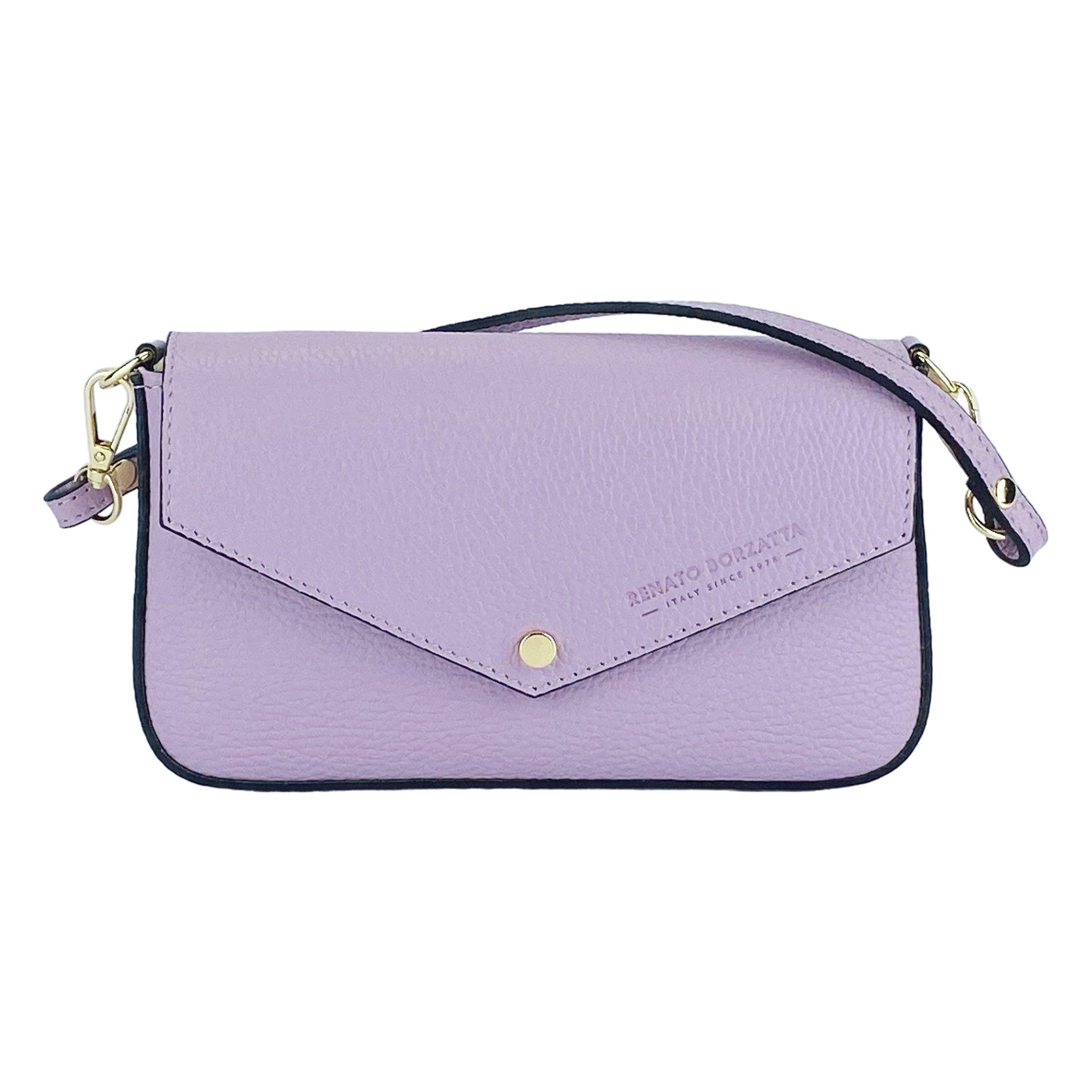 Borsa a Spalla in Vera Pelle Made in Italy — Lilla