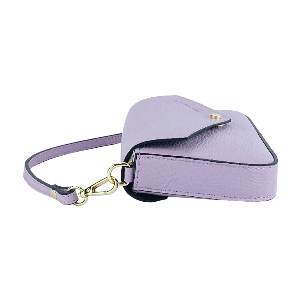 Borsa a Spalla in Vera Pelle Made in Italy — Lilla
