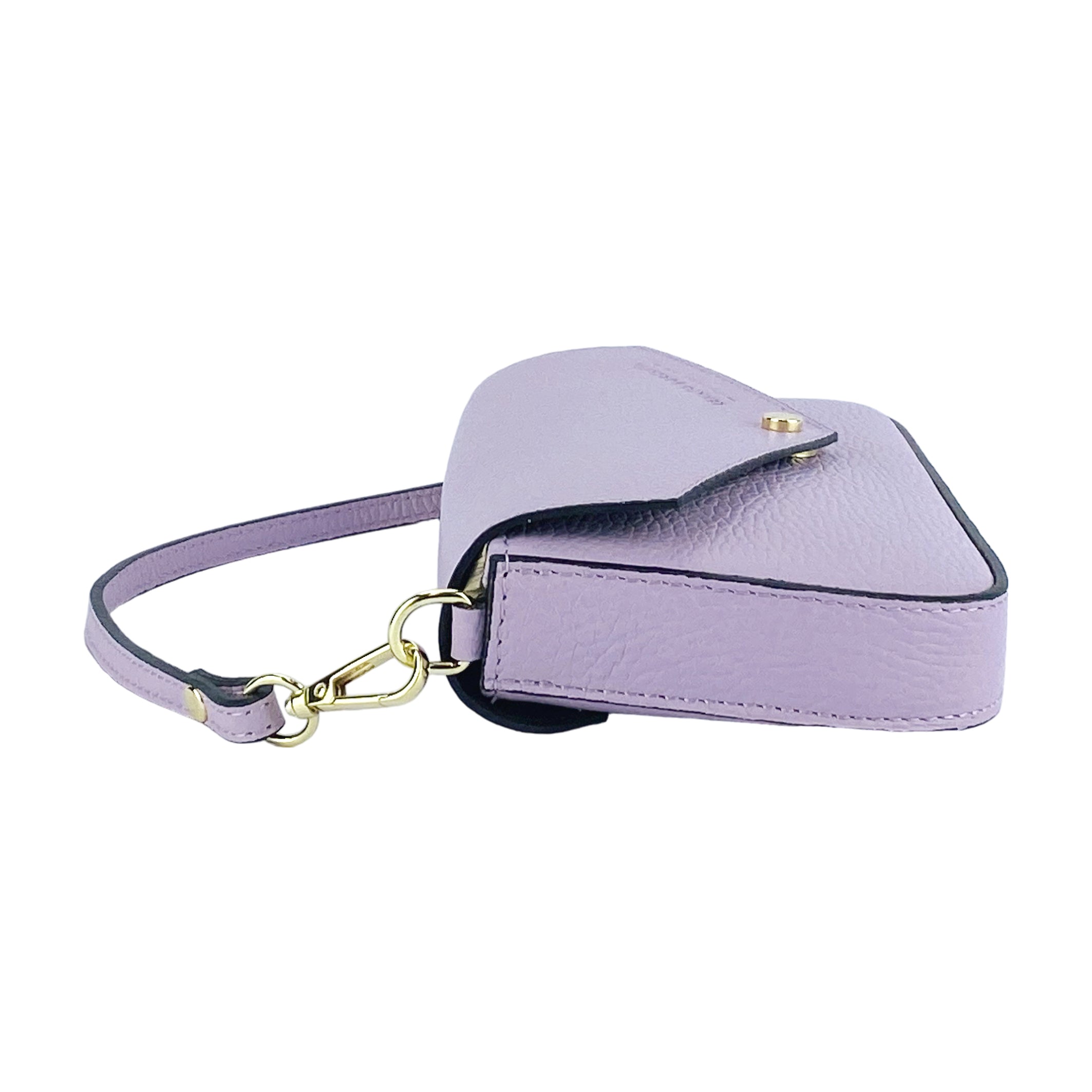 Borsa a Spalla in Vera Pelle Made in Italy — Lilla