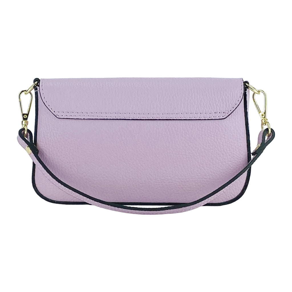 Borsa a Spalla in Vera Pelle Made in Italy — Lilla