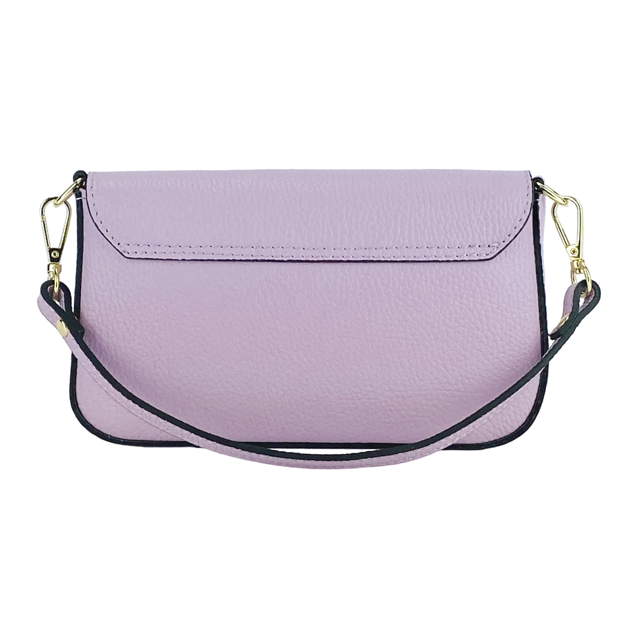 Borsa a Spalla in Vera Pelle Made in Italy — Lilla