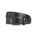 RB4025A | Cintura Uomo Made in Italy in Vero Cuoio Conciato al Vegetale. Fibbia in finitura Canna di Fucile Satinato. Colore Nero. Dimensioni: cm 125 x 3,5 x 0,5 (giro vita cm 110)-0