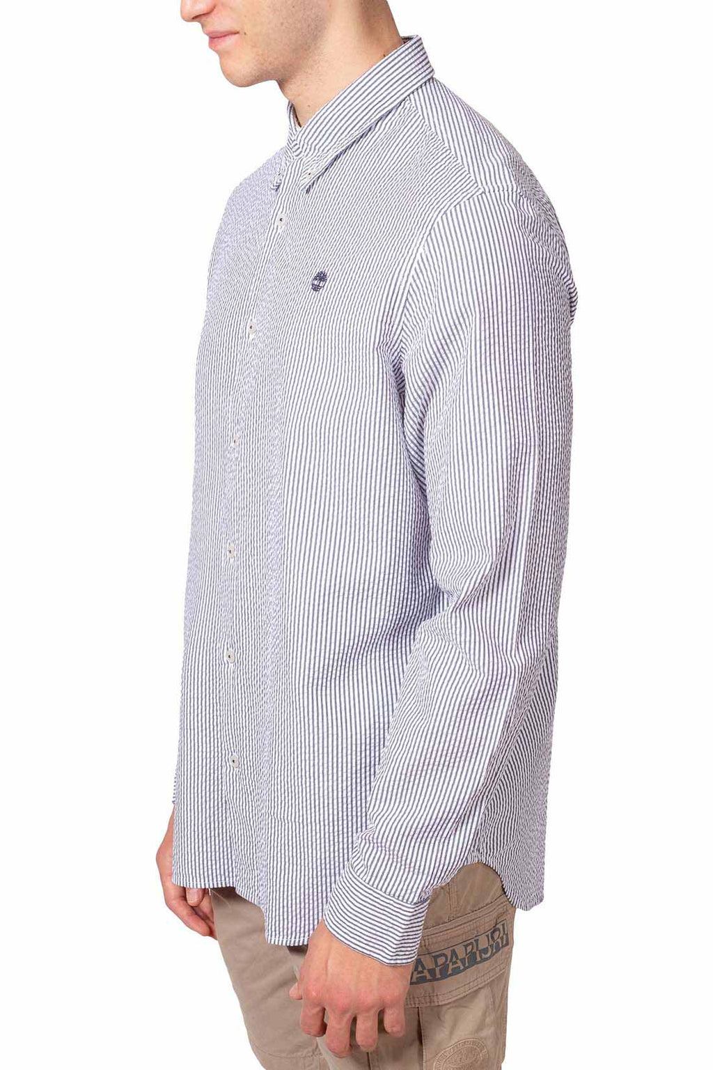 TIMBERLAND - Men's button-down seersucker shirt-15