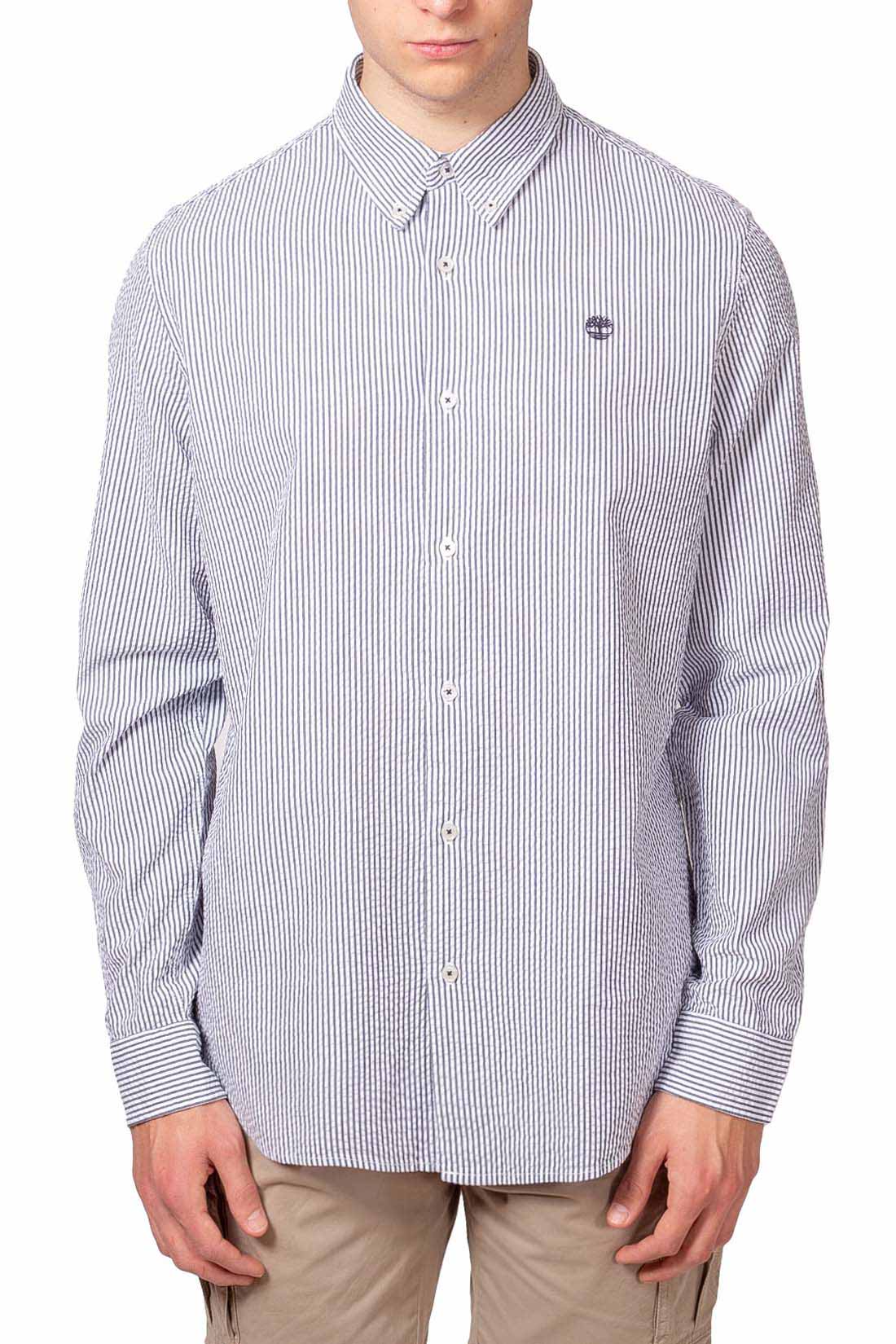 TIMBERLAND - Men's button-down seersucker shirt-1