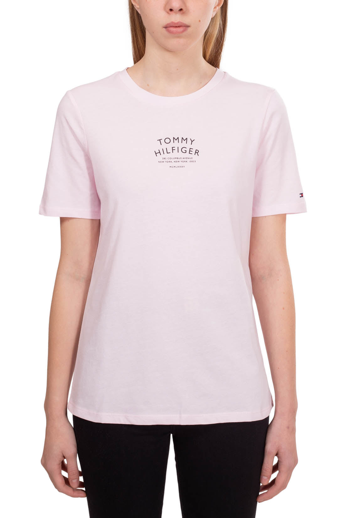 TOMMY HILFIGER - Women's regular logo T-shirt  - Size S-1