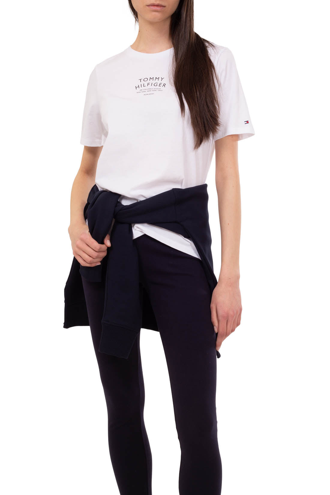 TOMMY HILFIGER - Women's regular logo T-shirt  - Size S-15