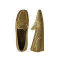 Comfortable Slip On Square Toe Loafers – Contrast Stitch Knit Penny Loafers