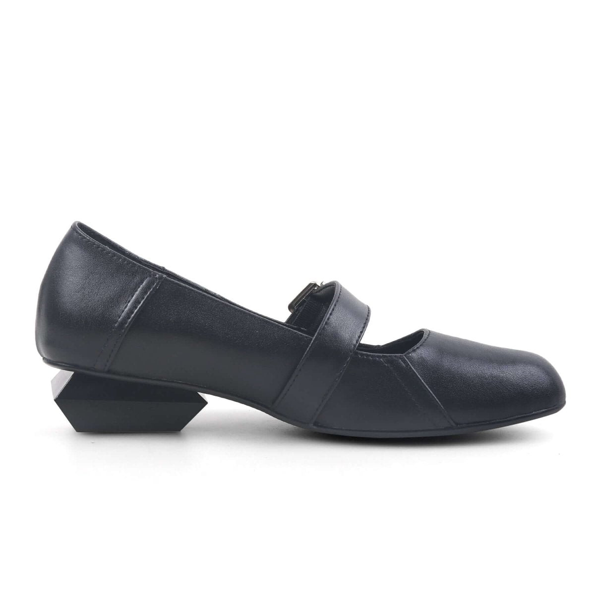 Casual Fringed Black Leather Mary Jane Shoes