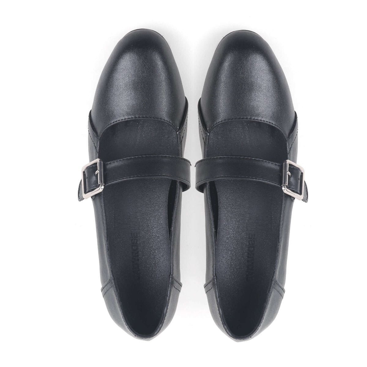 Casual Fringed Black Leather Mary Jane Shoes