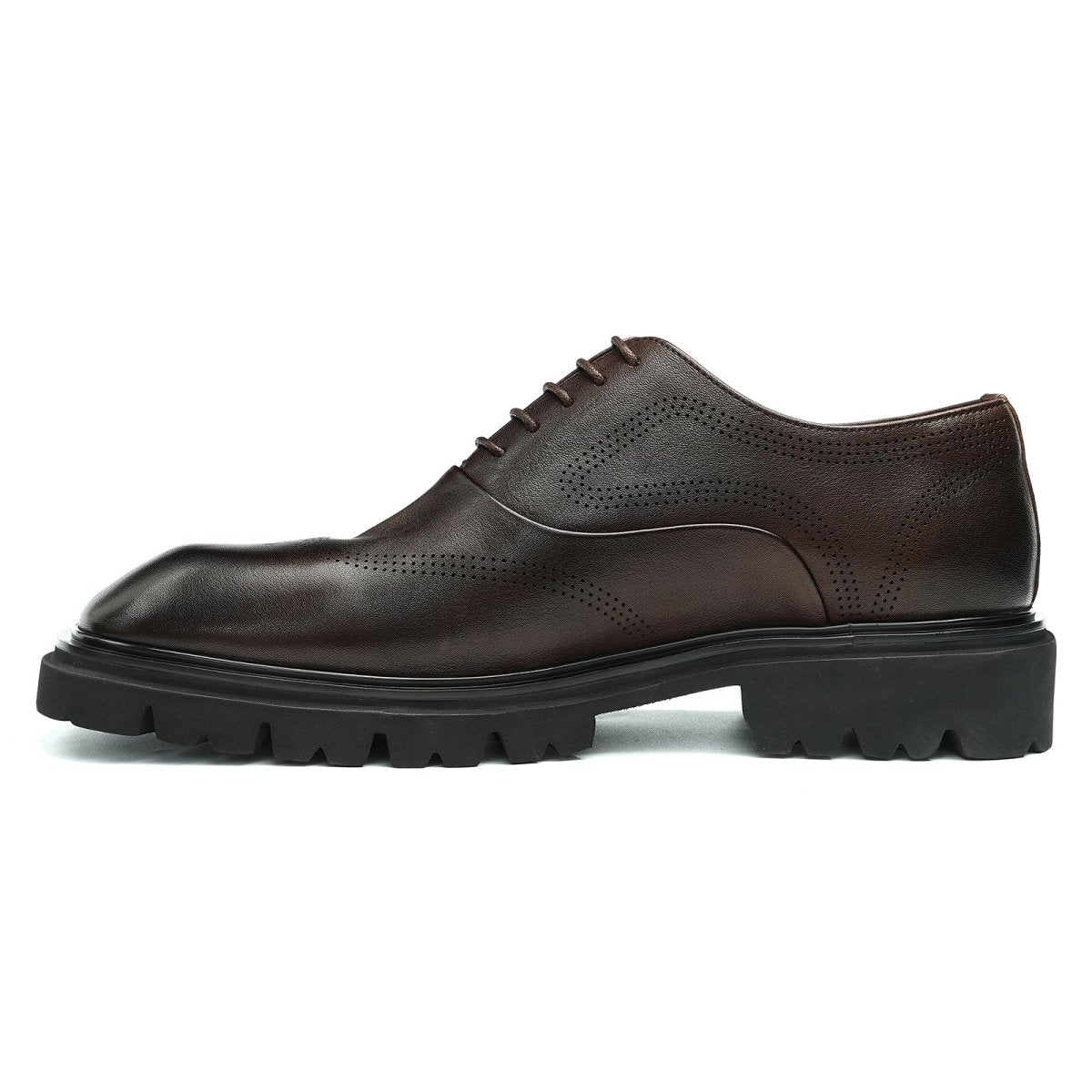 Men’s Breathable Square Toe Oxford Lace Up Dress Shoes