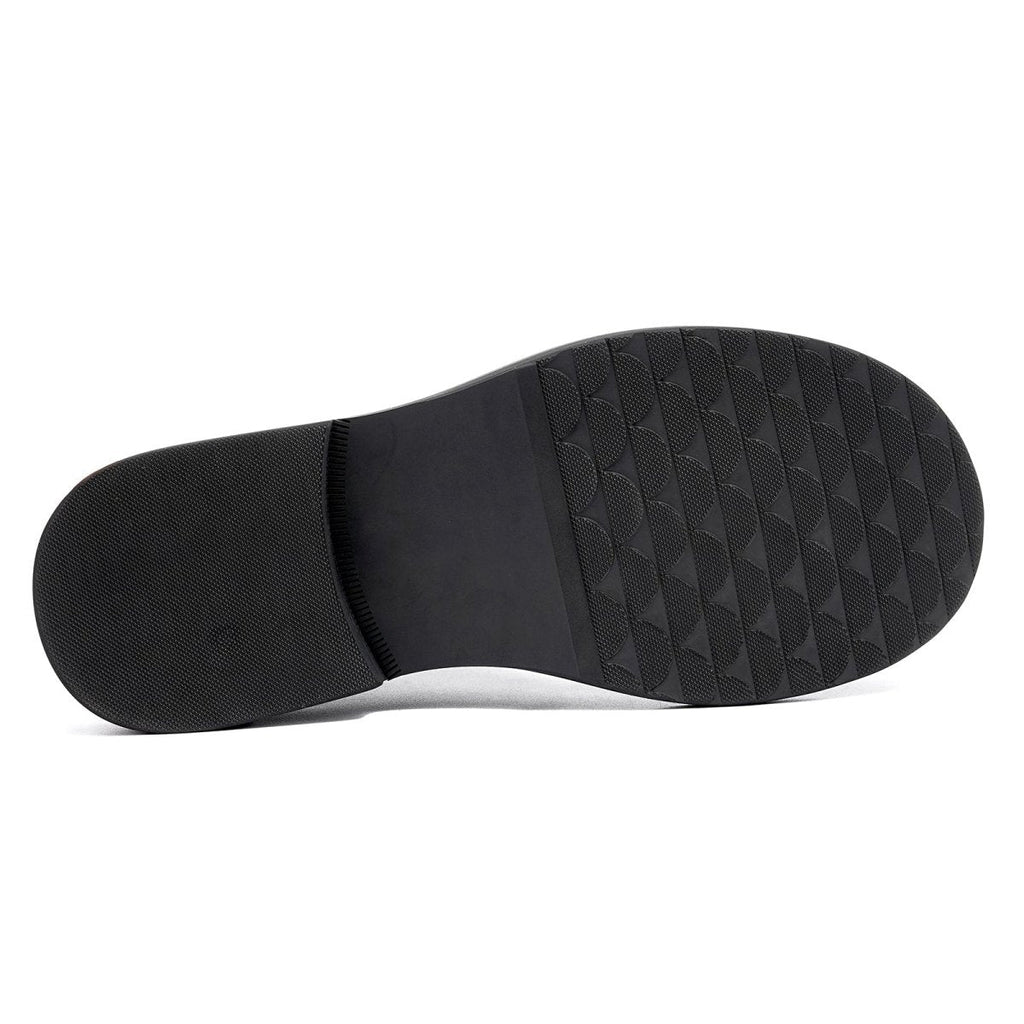 Men’s Glossy Calfskin Sculpted Round Toe Derby Shoes
