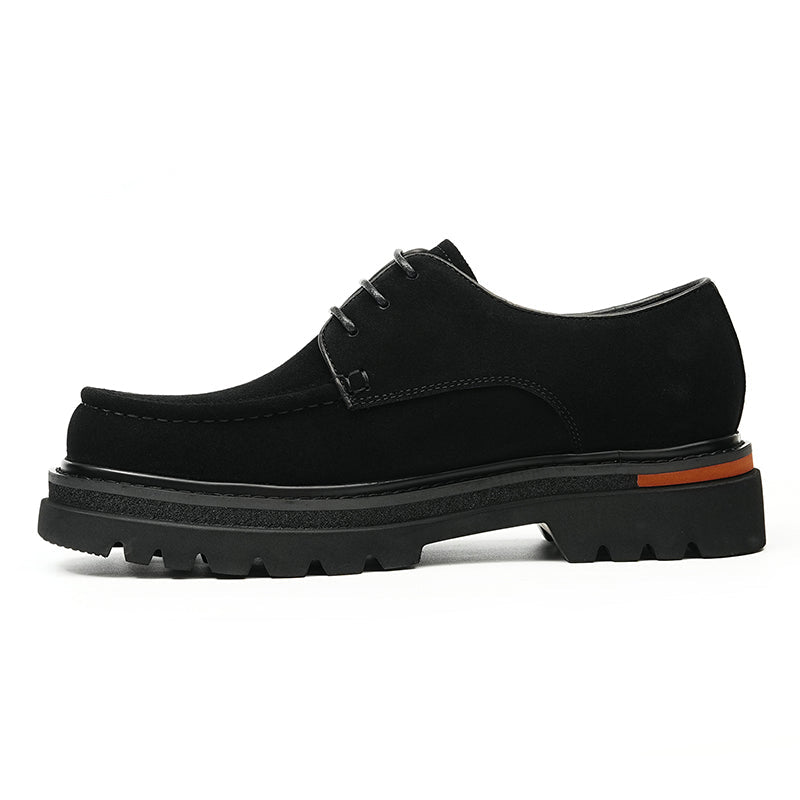 Men’s Suede Derby Shoes with Rugged Business Sole