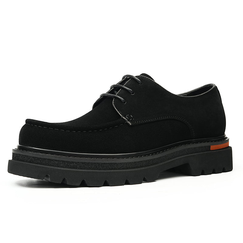 Men’s Suede Derby Shoes with Rugged Business Sole