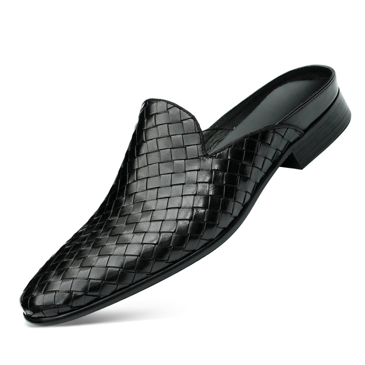 Men’s Woven Calfskin City Stroll Mules