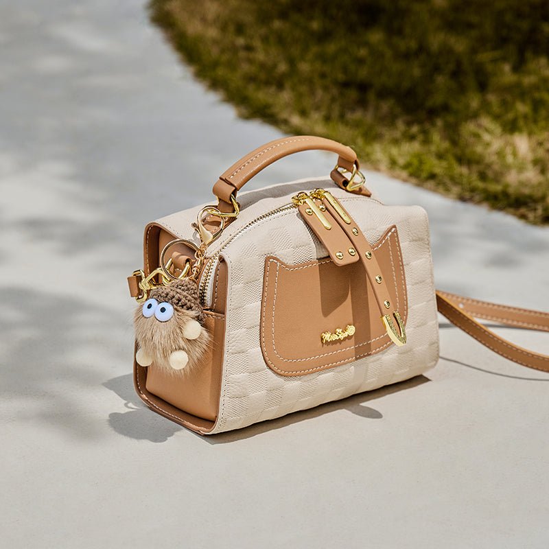Porto Quilted Leather Top Handle Boston Crossbody Bag