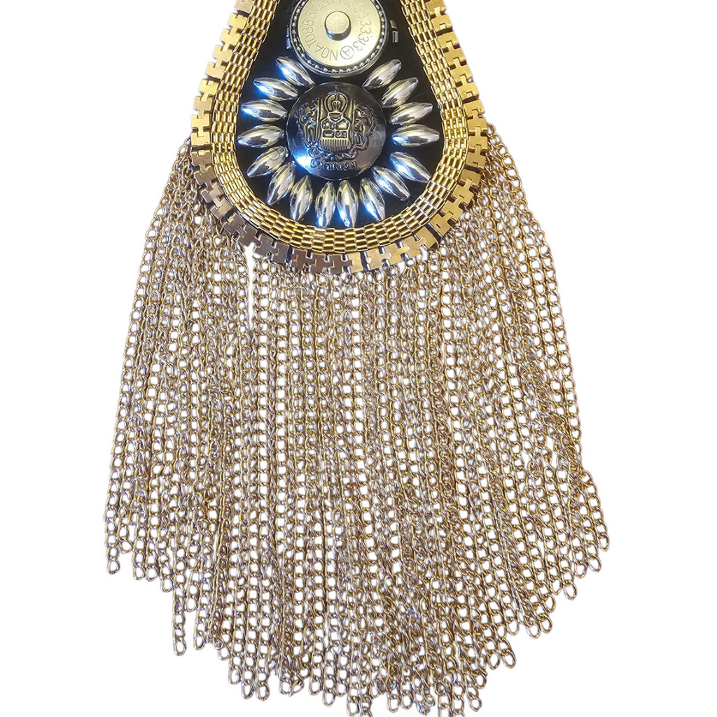 Collana Mannish Calamita Gold Fringe-3