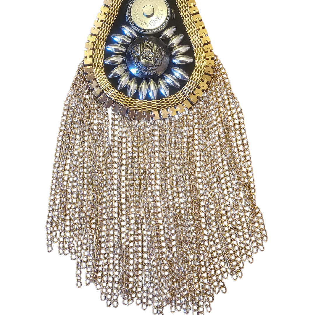 Collana Mannish Calamita Gold Fringe-3