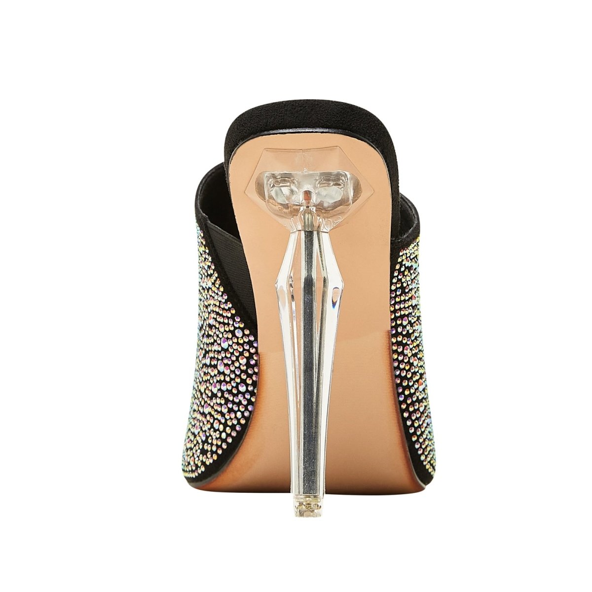 Sparkly Black Stiletto Mules
