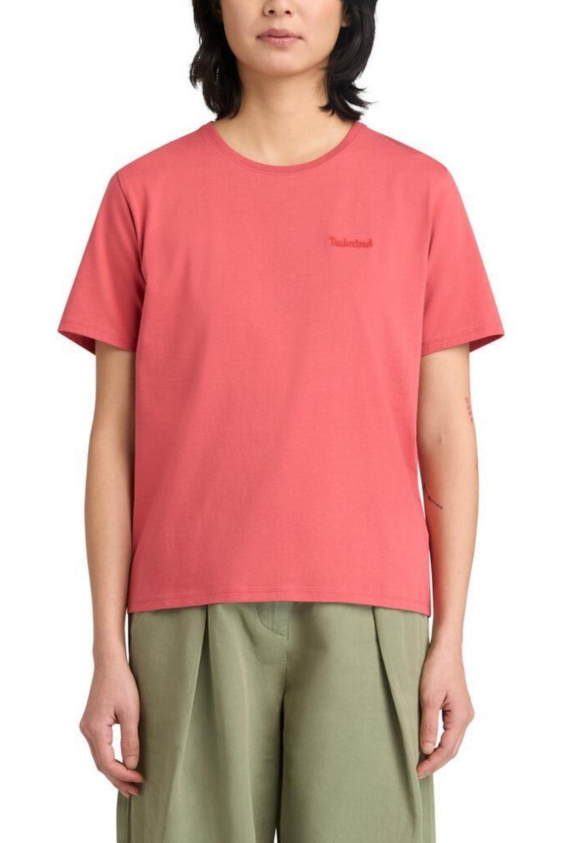 TIMBERLAND - Women's T-shirt with linear logo - Size XL-3