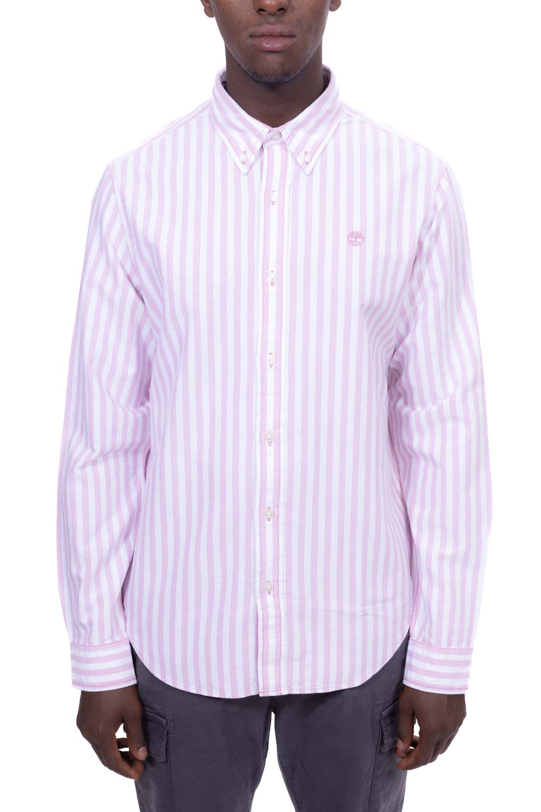 TIMBERLAND - Camicia uomo Oxford a righe  - Taglia XL-4